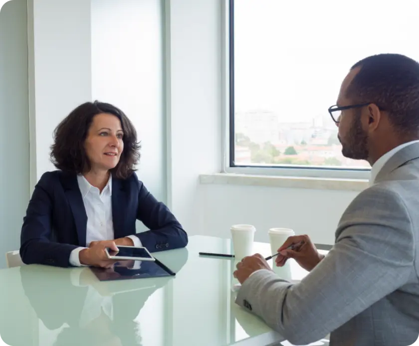 Professional business meeting illustration